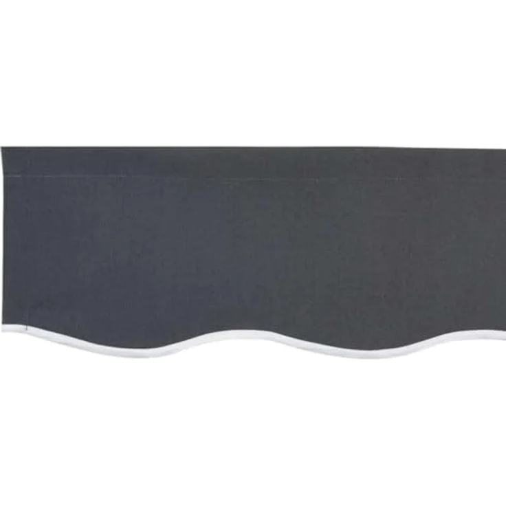 vidaXL Markisenersatzstoff Anthrazit 280 x 195 cm, wetterfestes Polyester mit UV-Schutz und Volant – Bild 7