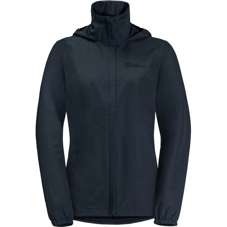 Jack Wolfskin Regenjacke Stormy Point 2L mit TEXAPORE CORE-Technologie, Damen, wasserdicht, winddicht, atmungsaktiv, blau – Bild 1