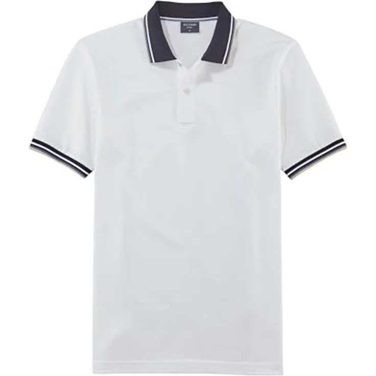 OLYMP Poloshirt Casual farbliche Kontrast-Details, Baumwolle, atmungsaktiv, pflegeleicht, navy – Bild 2