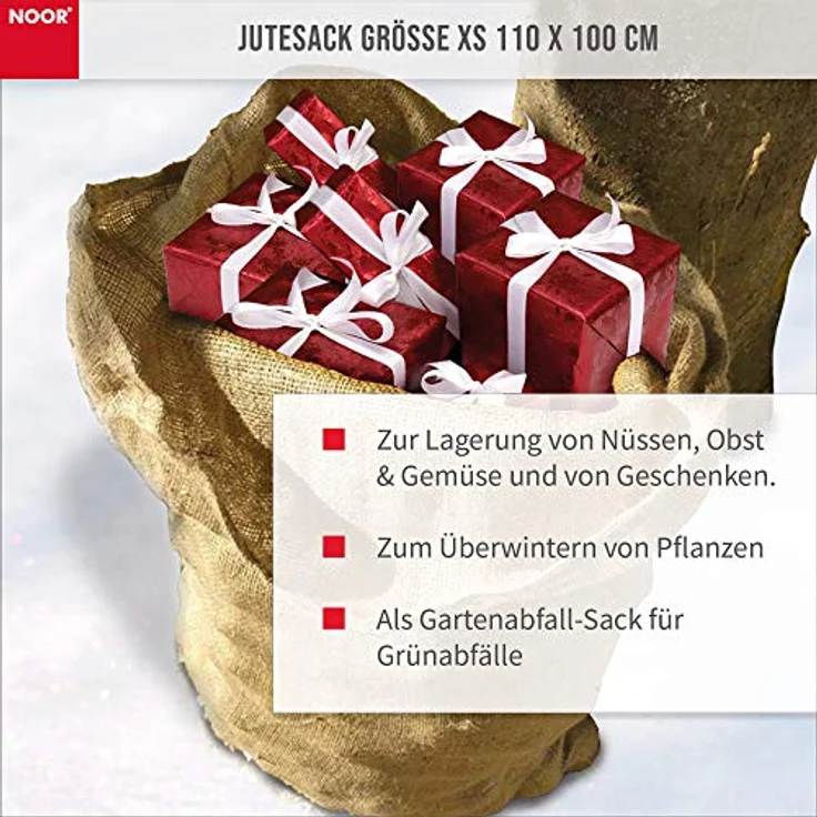 Noor Jutesack Jute, Braun, 110 x100 cm – Bild 5