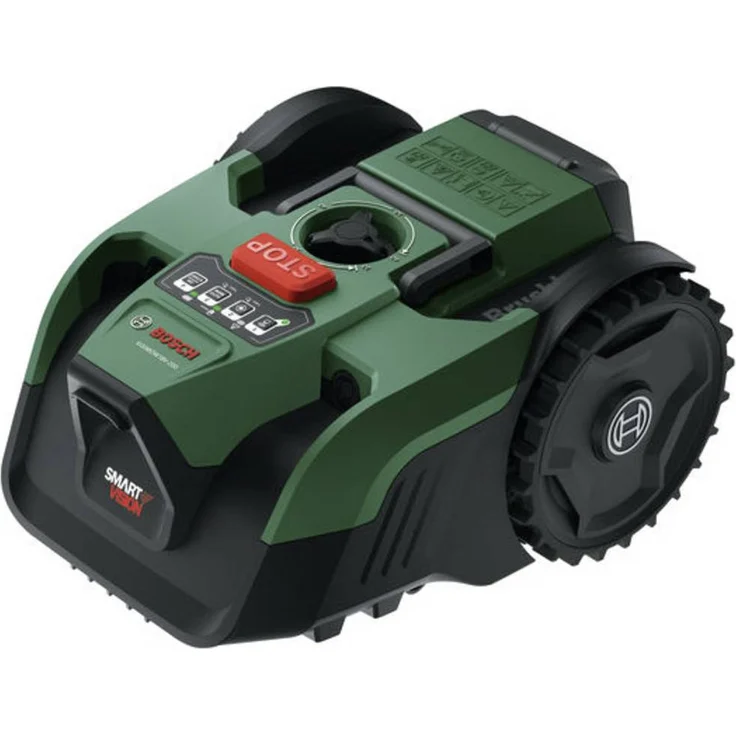 Bosch Home and Garden VISIMOW18V-200, Mähroboter für Rasenflächen bis 200 m² mit SmartVision-System und 18 cm Schnittbreite