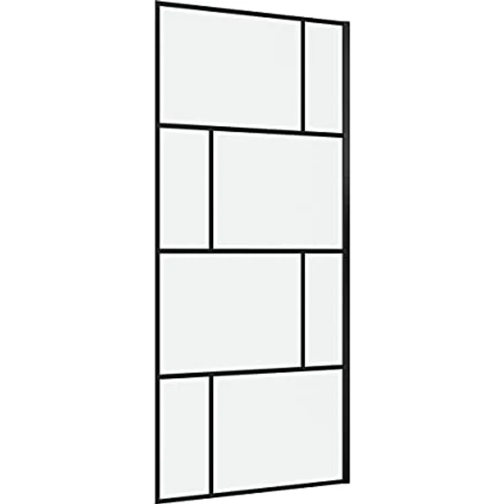 MARWELL Duschwand in modernem Design 90 x 195 cm - Glasdusche mit matt schwarzen Wandprofil - Einscheibensicherheitsglas für höchste Sicherheit - Montage auf Duschwanne oder Fliese – Bild 2