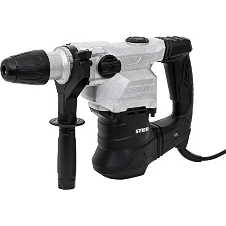STIER Bohrhammer SHB-L-4100, 1500 W, 12 J, 4100 Schläge/Min, SDS-Max, inkl. Zubehör für Meißel- und Abbrucharbeiten – Bild 1