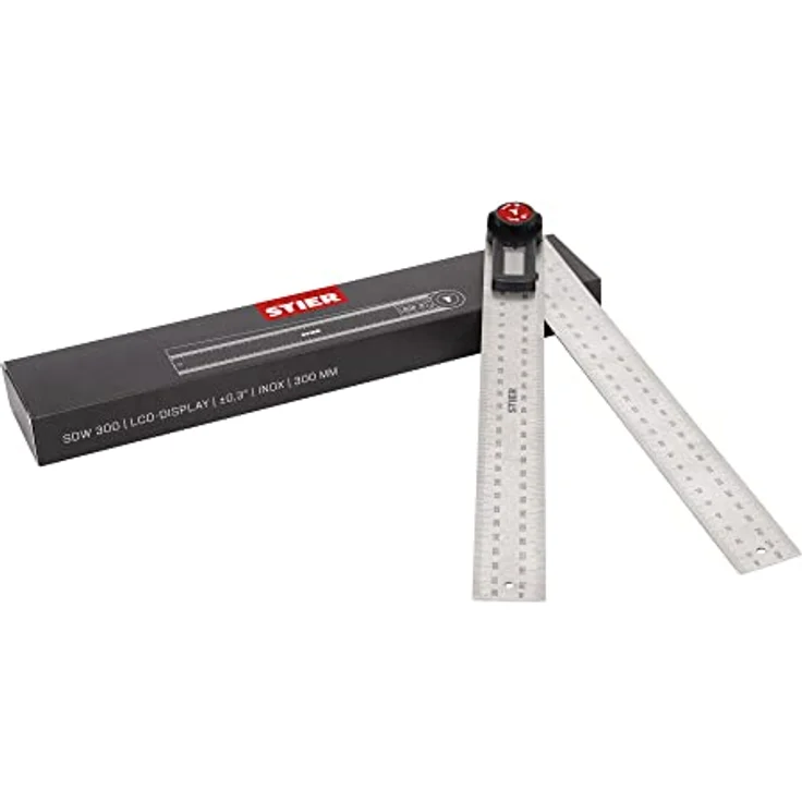 Stier Digitaler Winkelmesser SDW-300, LCD-Display ±0,3° aus rostfreiem Stahl, 300 mm – Bild 6
