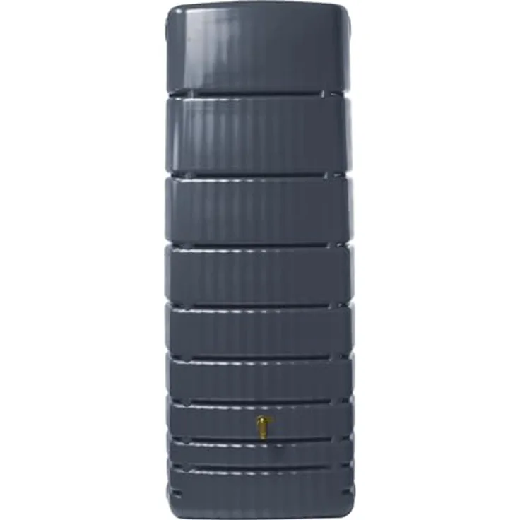 4rain Slim Wandtank 650 Liter Graphite Grey - Regentonne aus Recyclingkunststoff, UV-beständig, Made in Germany