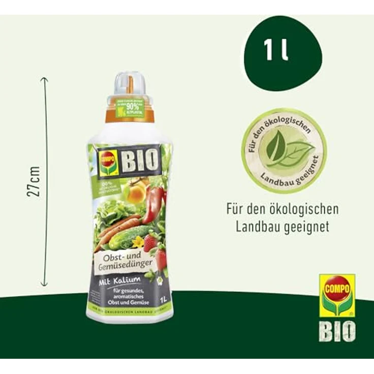 Compo BIO Obst- und Gemüsedünger, 1 Liter – Bild 3