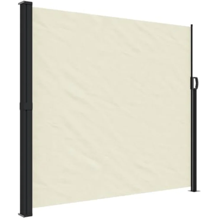 vidaXL Seitenmarkise, Wandmarkise mit PU-Beschichtung, Sichtschutz für Balkon Terrasse Garten, Windschutz Markise, Ausziehbar Creme Polyester – Bild 1