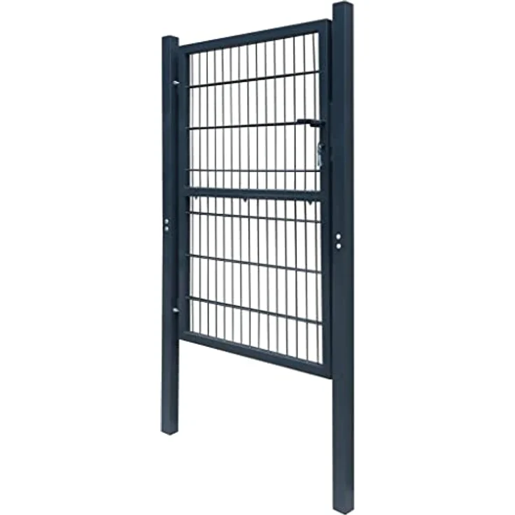 VidaXL 2D Zauntor (Einzeltor) anthrazitgrau 106 x 230 cm – Bild 4