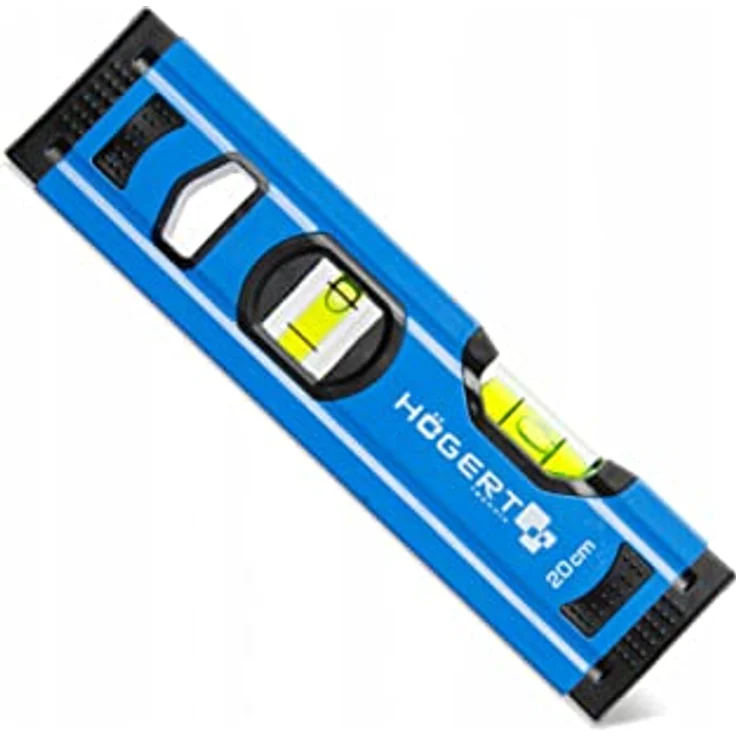 Högert Technik HT4M001-D Wasserwaage, Blau, 20×5.65×2.1 cm – Bild 3