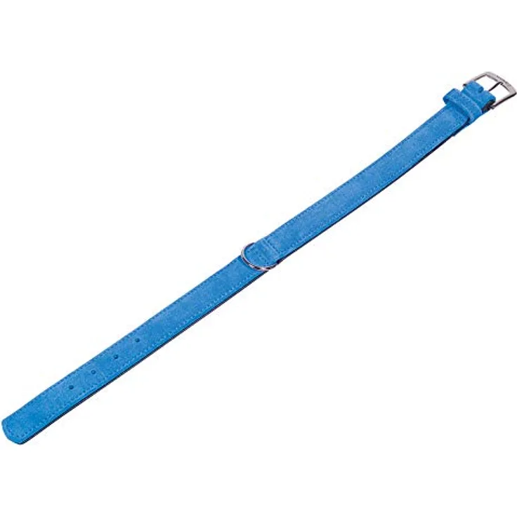 Nobby Halsband VELOURS, türkis, 60 cm (50-58 cm), 28/32 mm, 1 Stück