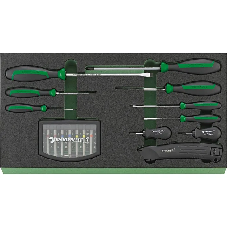 Stahlwille TCS 807/5 WT 4 96834325, 66-teiliges Werkzeugset im Tool Control System mit Schraubendrehern und Bit-Box