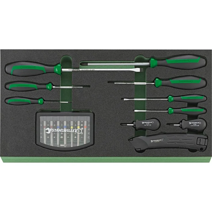 Stahlwille TCS 807/5 WT 4 96834325, 66-teiliges Werkzeugset im Tool Control System mit Schraubendrehern und Bit-Box