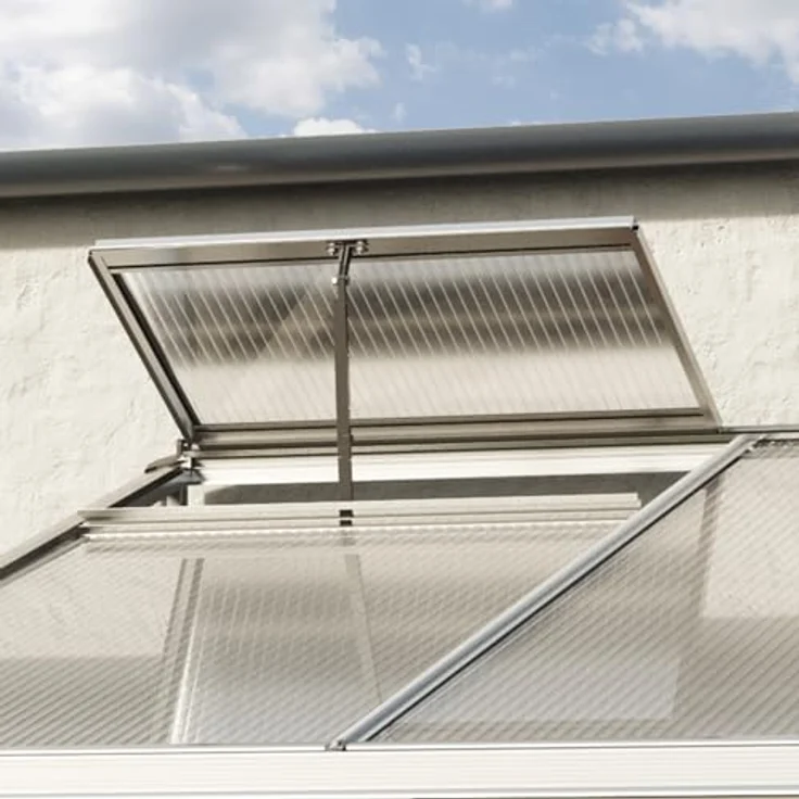 GFP Anlehngewächshaus Eden 23 aus Alu - 222x147 cm - 10 mm Polycarbonat Doppelstegplatten Transparent – Bild 4