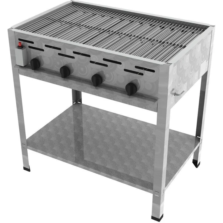 ChattenGlut Gasgrill ChattenGlut Gastrobräter 18kW mit Rost, BxTxH: 810x530x800 cm, Edelstahl Design, Piezozündung, Made in Germany – Bild 1