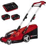 Einhell Professional Akku-Rasenmäher RASARRO 36/40 Kit Power X-Change (36V, 40 cm Schnittbreite, bis 500 m², Brushless, 50L Fangkorb, 25-75 mm Schnitthöhe, inkl. 2x 4,0Ah + 1x Twincharger)