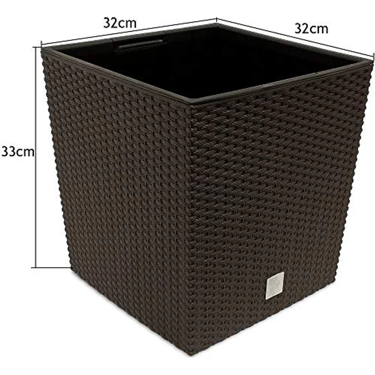 Maceta Rato 32 litros con cubilete para plantar en color chocolate 33 x 33 x 33 cm. – Bild 5