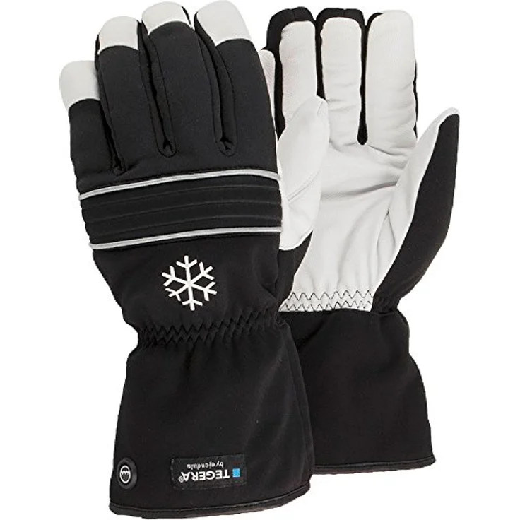 Ejendals Lederhandschuh Tegera 296, Größe 8, 1 Stück, schwarz/weiß, Kälteschutz, Thinsulate – Bild 1