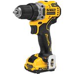 DeWALT DCD701D2-QW Akku-Bohrschrauber, 12 V - 2x Akku 2 Ah Schwarz-Gelb