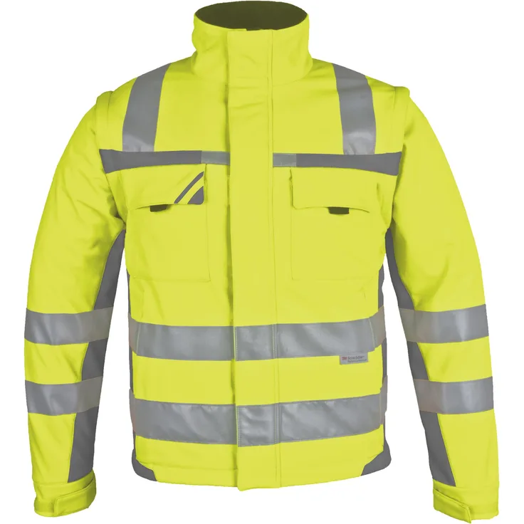 Winter-Warnschutz Softshell-Jacke gelb/grau, Gr. S - PKA Klöcker