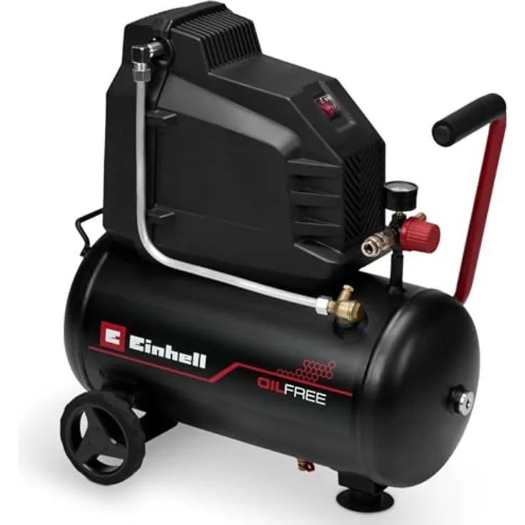 Einhell TC-AC 190/24/8 I OF, Kompressor mit 1500 W, ölfreier Pumpe und Druckminderer bis 8 bar
