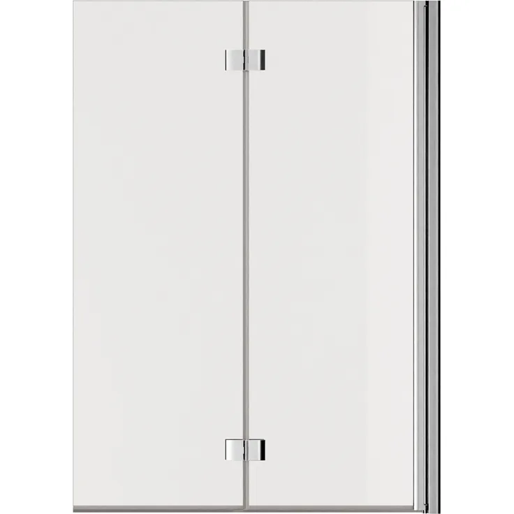 Schulte Home SCHÖNER WOHNEN-Kollektion Badewannenaufsatz ELARA, 2-teilig, Klar Hell, Chrom, 100x140 cm, faltbar, Einscheiben-Sicherheitsglas