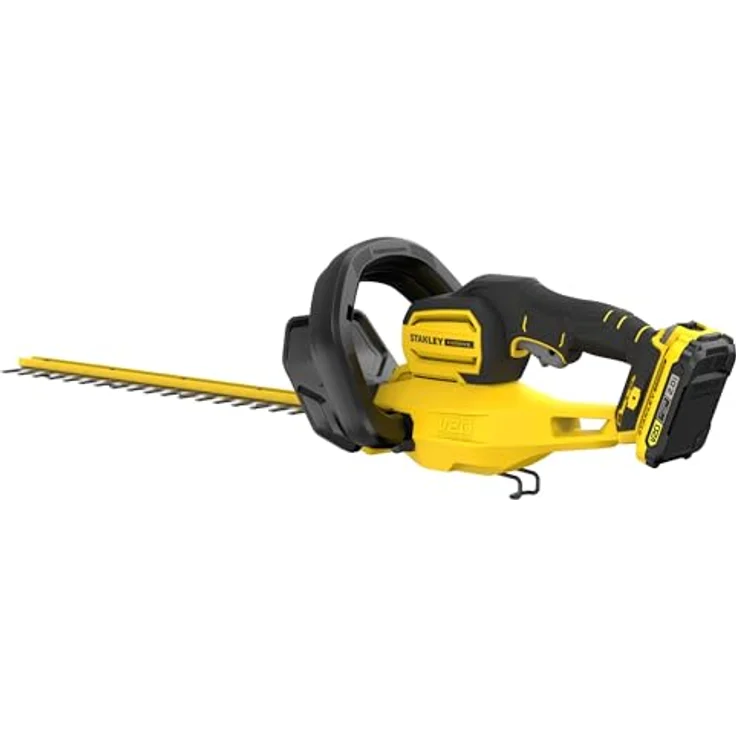 STANLEY FATMAX V20 Akku-Heckenschere SFMCHT650D1-QW, 50 cm Schwertlänge, 19 mm Schnittstärke, inkl. 2.0Ah Akku & Ladegerät, Bügelhandgriff, Messer-Schnellstopp – Bild 4