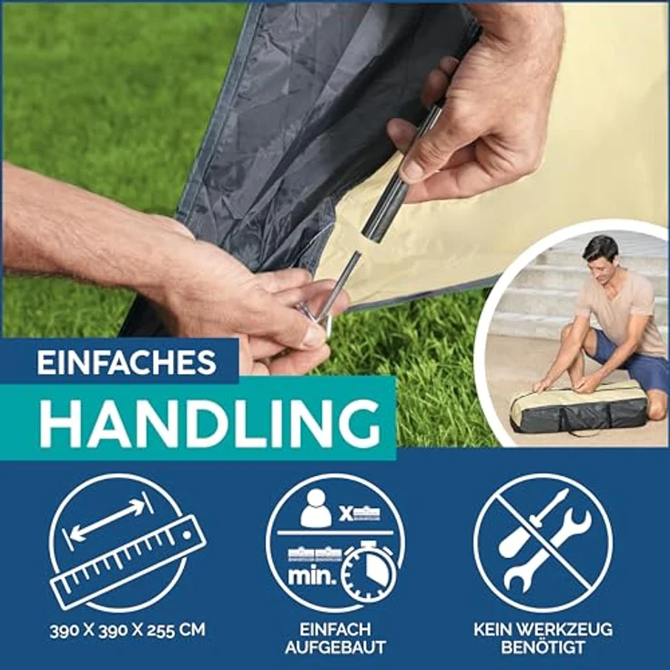 Bestway LAY-Z-SPA Spa Pavillon, 390 x 390 x 255 cm – Bild 4