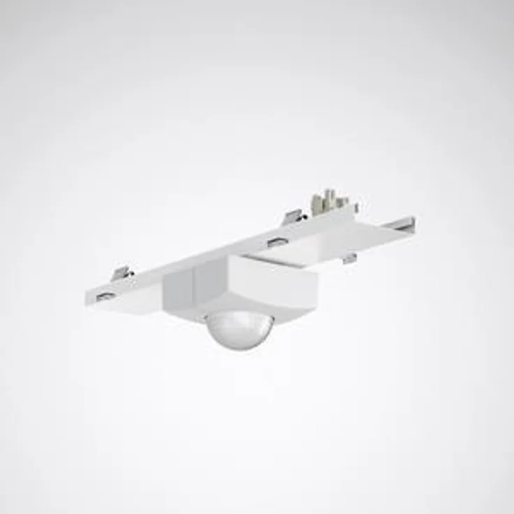 Trilux Bewegungsmelder Geräteträger mit Sensor, 360° Erfassungsbereich bis 14 m, robuste Stahlblechbauweise, IP20, für Montagehöhen 4-14 m