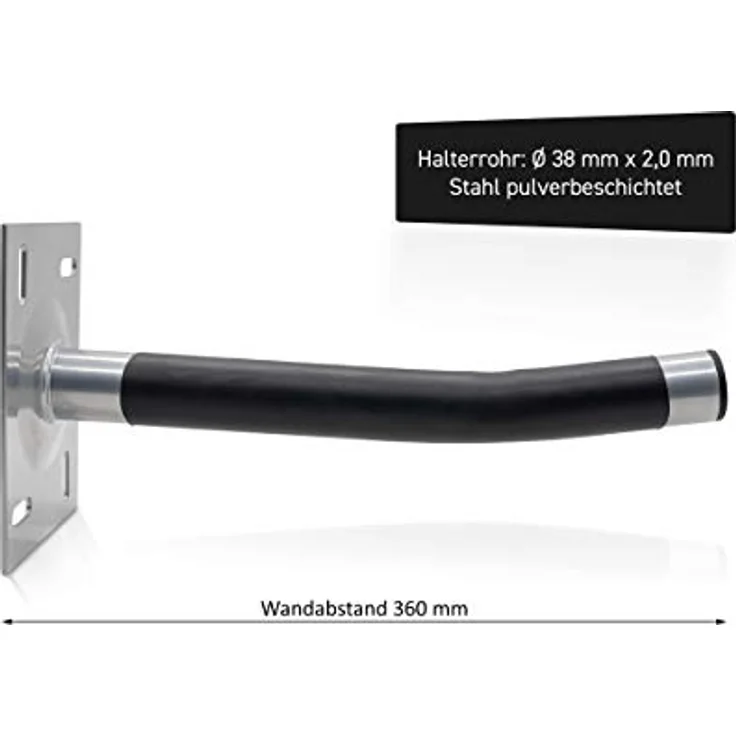 GALLUNOPTIMAL Autoreifen-Wandhalter-Set für 4 Felgen mit Schrumpfschlauch-Überzug – Autoreifen Halter – Autorad Wandhalterung - bis 50kg je Felgenhalter für Wandmontage inkl. Befestigungsmaterial - Preisvergleich – Bild 4