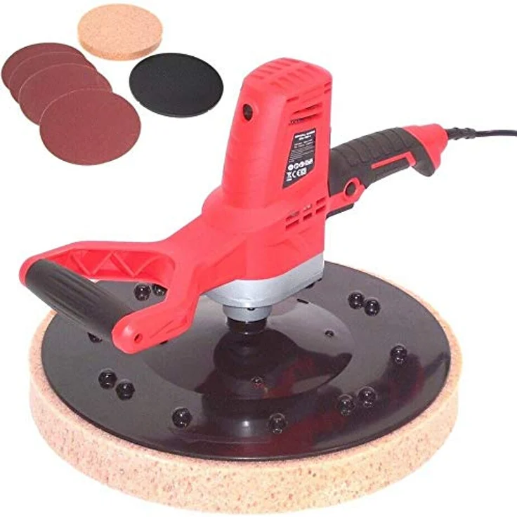 Apex Putzglättmaschine 56950, 710 Watt Trockenbauschleifer mit 390 mm Zubehörset und ergonomischen Griffen – Bild 1