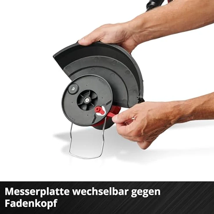 Einhell Akku-Rasentrimmer GE-CT 18/25-1 Li-Solo, 25 cm Arbeitsbreite, Messer- und Fadenbetrieb, ohne Akku und Ladegerät, verstellbare Handhabung – Bild 7