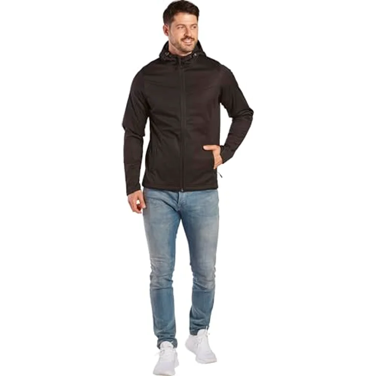 Erima Softshelljacke Herren Softshelljacke Performance, wind- und wasserabweisend, schwarz – Bild 5
