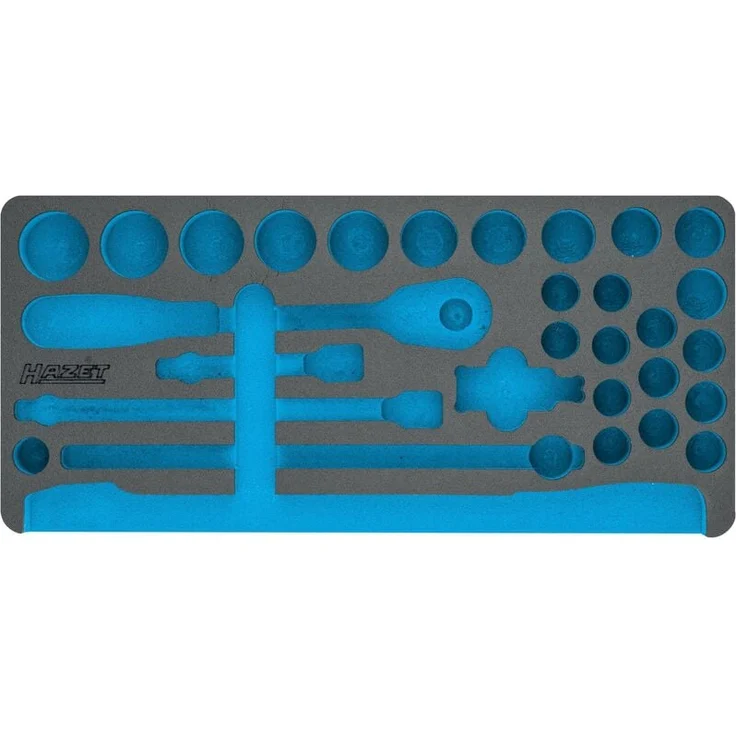 Hazet 2-Komponenten Weichschaumeinlage 163-404L, Sicherheits-Insert-System für Werkzeuge, l x b: 435 mm x 205 mm, langlebiger PE-Schaum
