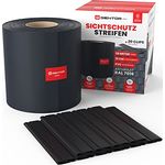 Sichtschutzstreifen Zaun Weich PVC 35m x 19 cm inkl. Clips, Premium Sichtschutz Zaun, Sichtschutzstreifen für Doppelstabmattenzaun, Sichtschutz Garten Zaunfolie, Gartenzaun (35 Meter)