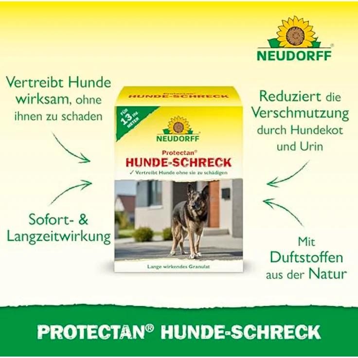 Neudorff Protectan Hunde-Schreck 200 g, langanhaltendes Hundeabwehr-Granulat, deckt 13 m ab, mit natürlichen Duftstoffen – Bild 2