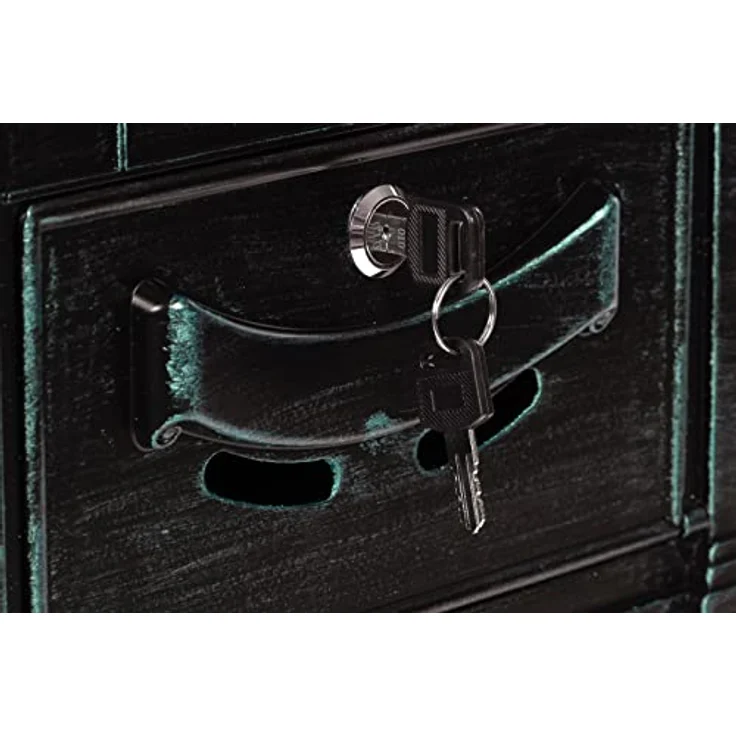 Antiker edler Briefkasten GAL29 Wandbriefkasten, Nostalgischer aus Aluminium Guss Englischer Briefkasten Metall 47 cm hoch. Rostfrei (Antik Grün) – Bild 5