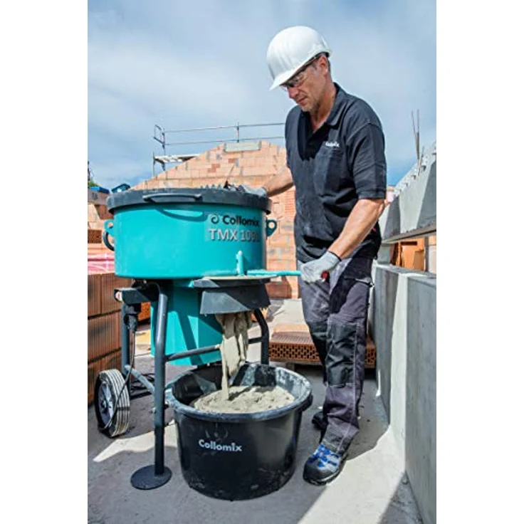 Collomix Zwangsmischer TMX1000, 2,0 kW, 131 kg, kompakt und mobil für Beton, Zement, Putz und Mörtel – Bild 5