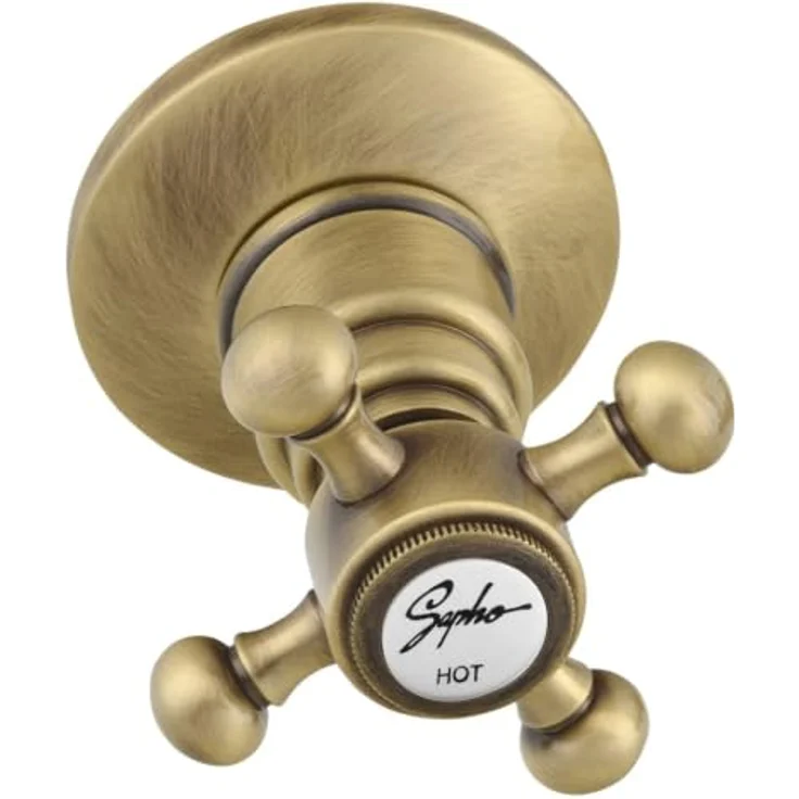 Sapho ANTEA Unterputz-Duscharmatur, 2 Wege, Bronze, Retro-Design aus Messing – Bild 3