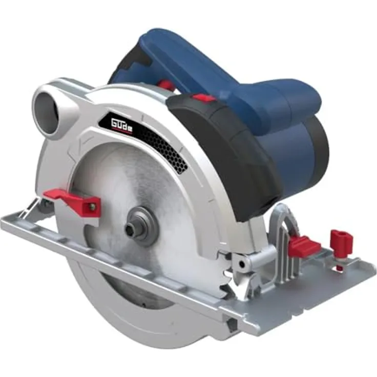 GÜDE HKS 65-1500 L, Handkreissäge 1500W mit 190mm Sägeblatt, Laserführung, Softgrip, Gehrungsschnitte bis 45°, inkl. Zubehör