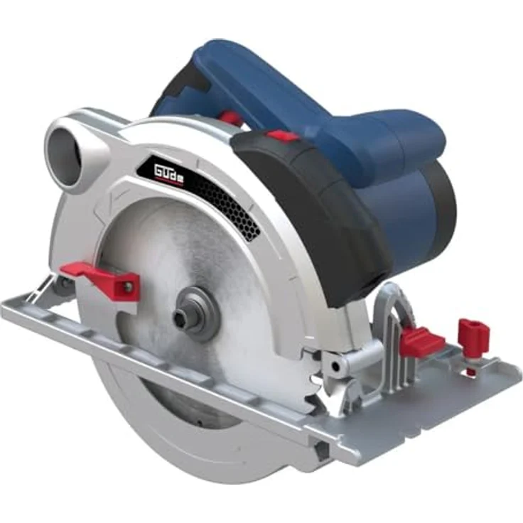 GÜDE HKS 65-1500 L, Handkreissäge 1500W mit 190mm Sägeblatt, Laserführung, Softgrip, Gehrungsschnitte bis 45°, inkl. Zubehör – Bild 1