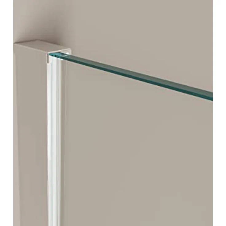 Bernstein Walk-in-Dusche NT109, 8mm Klarglas mit Nano-Beschichtung, Chromprofil, inkl. Spritzschutz, wählbare Breite bis 120 cm, 200 cm hoch – Bild 6
