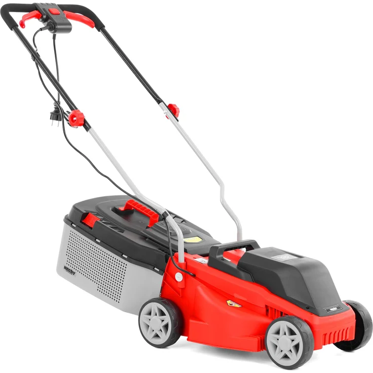 HECHT Elektro Rasenmäher 1333, 1300-Watt mit 32 cm Schnittbreite und 3-facher Höhenverstellung, kompakt und leicht