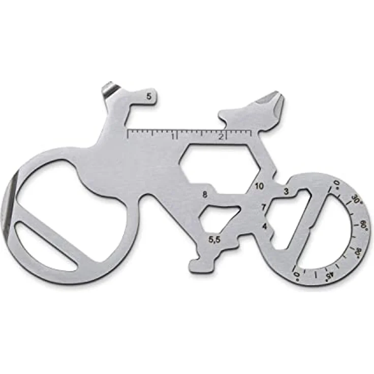 ROMINOX Key Tool Bicycle, Multitool Schlüsselanhänger mit 19 Funktionen, Edelstahl für Fahrrad, Mountainbike und Gravel Bike, ideal als Geschenk oder für Adventskalender – Bild 5