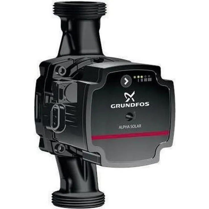Grundfos ALPHA Solar 15-75, Umwälzpumpe für Heizungs- und Solarsysteme, 7m Förderhöhe, stufenlose Drehzahlregelung, Kunststoff, 45 Watt, IP44