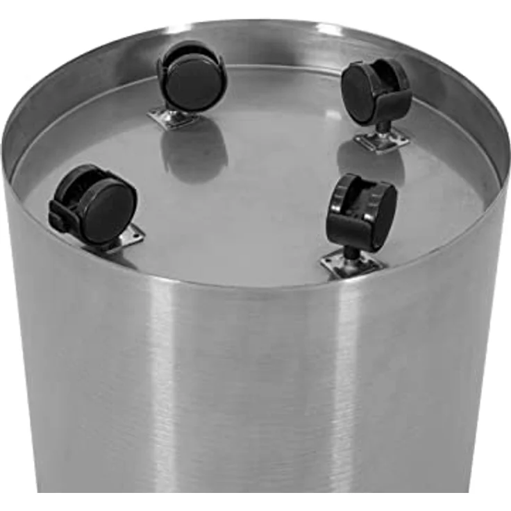 EUROPALMS STEELECHT-40 Nova, Edelstahlübertopf, Ø40cm | Runder Edelstahlübertopf im klassischen Design, für Außenbereich geeignet, Europalms Markenprodukt, verschiedene Größen verfügbar – Bild 2