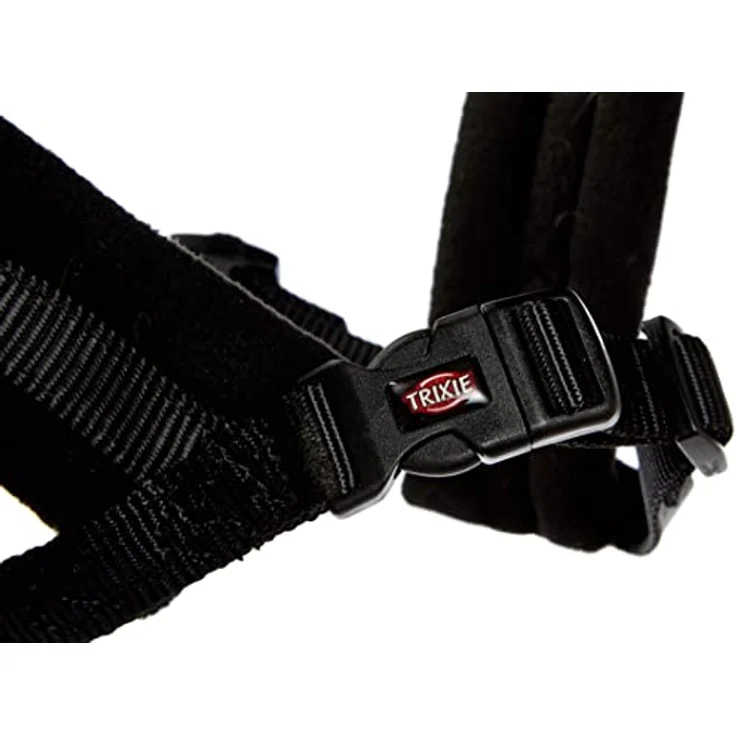 Trixie Premium Geschirr mit Fleecepolsterung, S–M: 40–70 cm/20 mm, Schwarz – Bild 4