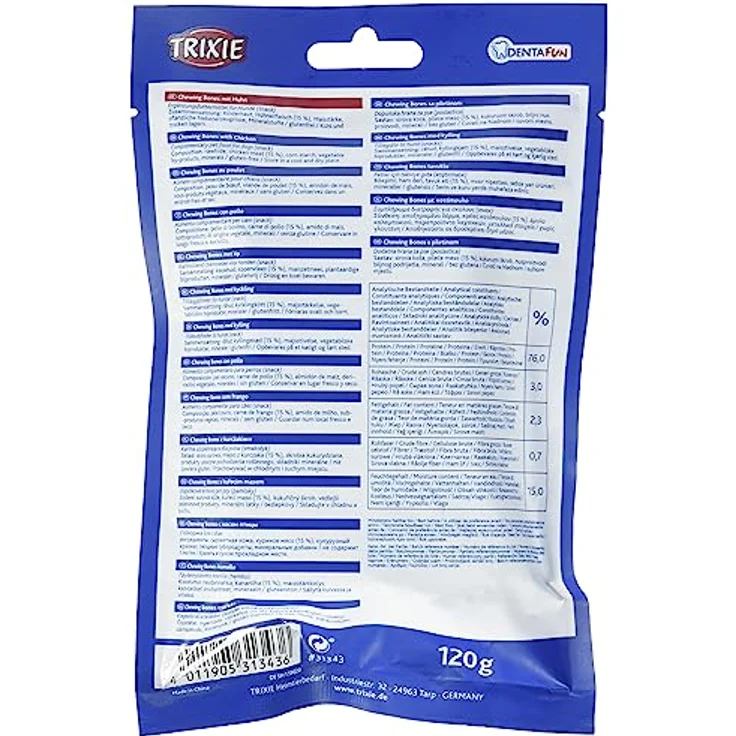 TX-31343 Chewing Bones Rawhide with Chicken Filet Coating 11cm – Bild 2