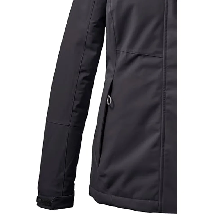 Killtec Softshelljacke Outdoorjacke KOW140 Damen Funktionsjacke wasserdicht atmungsaktiv Teddyfleece gefüttert PFC-frei Schwarz – Bild 6