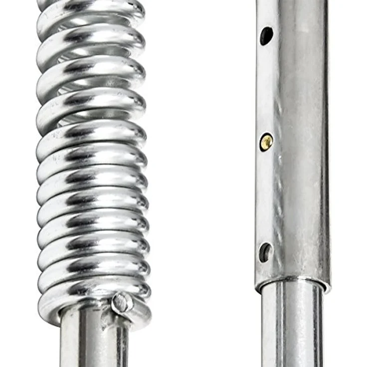 Relaxdays Fahrradleine mit Federpuffer, Abstandhalter, für Hunde, verstellbar, H x B x T: 47 x 21,5 x 5 cm, silber-gelb – Bild 4