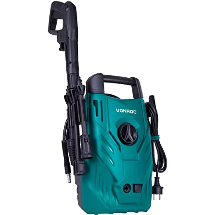VONROC Hochdruckreiniger V14C-1, 1400 W, 110 bar Druck, 390 l/h Fördermenge, inkl. 5m Schlauch und verstellbarer Sprühlanze – Bild 6